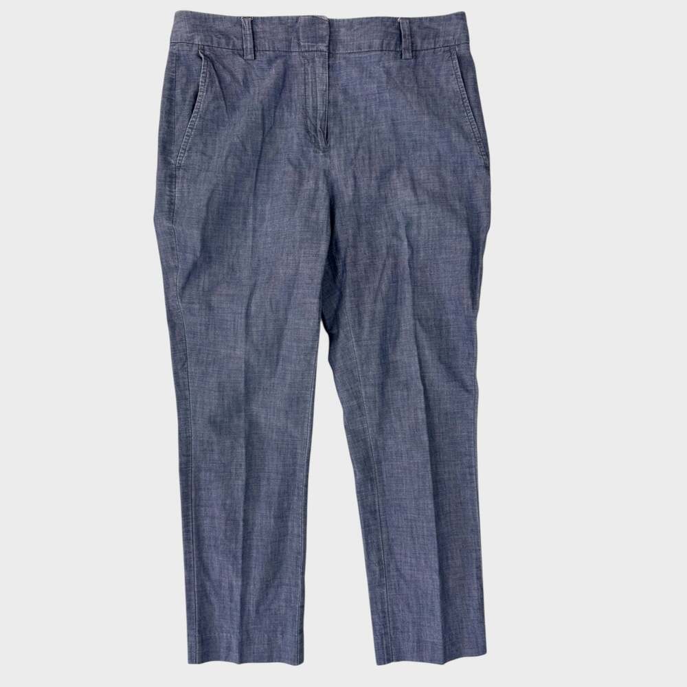 Lands' End Mid Rise Size 2 Straight Leg Blue Pants 100% Cotton